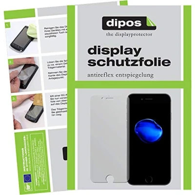 Abbildung von dipos I 6X Schutzfolie matt kompatibel mit Apple iPhone 7 Plus Folie Displayschutzfolie