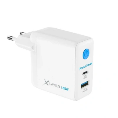 Abbildung von XLAYER Power Saver USB C Schnellladegerät I 65W PD Strom Stopp Funktion Smartphone Ladegerät