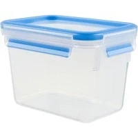 Abbildung von Emsa 508541 CLIP &amp; CLOSE FRISCHHALTEDOSE Rechteckige mit Deckel 1,1 Liter Transparent/Blau 100% dicht