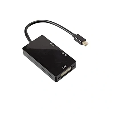 Abbildung von ekon HUB Multiport Adapter, DVI VGA HDMI Anschlüsse, DisplayPort Kabel, für PC, Laptop, Projektor, TV, 4K Auflösung