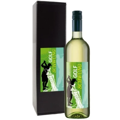 Abbildung von Bull &amp; Bear Wein Geschenk &quot;Golfschwung&quot;, Chardonnay 0,75 l, elegantes