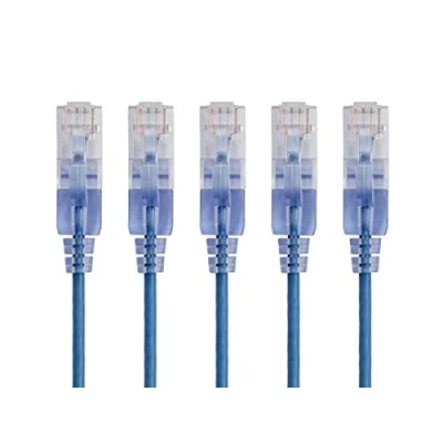 Abbildung von Monoprice Cat6A Ethernet Patchkabel, 90 cm, Blau, 5 Stück