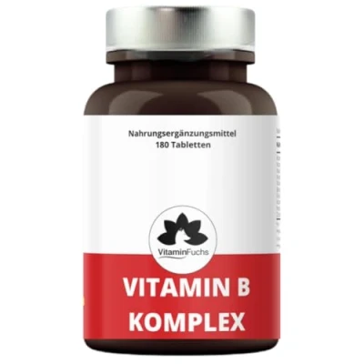 Abbildung von Vitamin B Komplex Tabletten mit allen Vitaminen 180 St