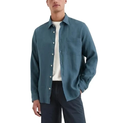 Abbildung von Marc O&#039;Polo KENT COLLAR, LONG SLEEVES, ONE Rectangular Chest POCKET, Style Hemd, Herren, Größe: Small, Storm