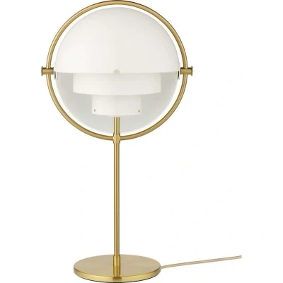 Abbildung von GUBI Tischleuchte Multi Lite, Höhe 50 cm, messing/weiß