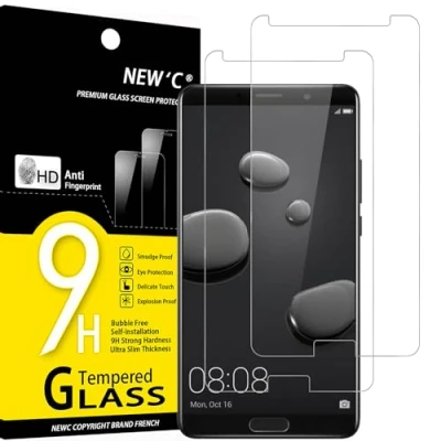 Abbildung von NEW&#039;C 2 Stück, Panzer Schutz Glas für Huawei Mate 10, Frei von Kratzern, 9H Härte, HD Displayschutzfolie, 0.33mm Ultra klar, Ultrabeständig
