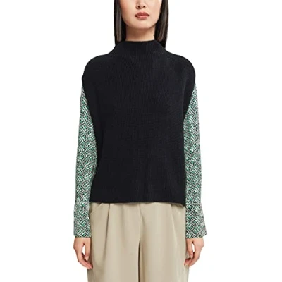 Abbildung von Esprit Collection Mockneck Strickpullover, Damen, Größe: Medium, Black