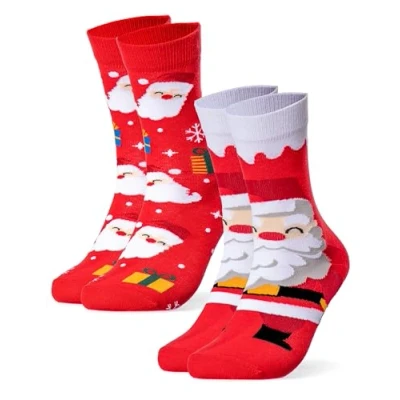 Abbildung von Occulto 2 PACK Weihnachts Socken, Größe: 35 38, Rot