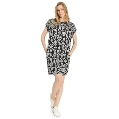 Abbildung von Cecil Print MIX Jerseykleid, Damen, Größe: Medium, Schwarz