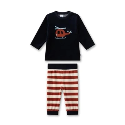 Abbildung von Sanetta Jungen Schlafanzug Blau aus Nicki Nachhaltiger und bequemer Baumwoll für Jungen. Baby 092
