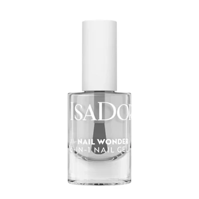 Abbildung von IsaDora Gel Nagellack Durchsichtig 6 in 1 Multifunktions Gellack Top Coat &amp; Base und Rillenfüller für Fingernägel 09 Clear