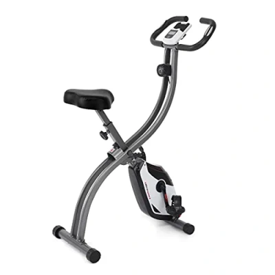 Abbildung von Ultrasport F Bike Curved Heimtrainer Fahrrad Klappbar I Hometrainer mit Komfort Sattel Ergometer Heimtrainer, Fitnessbikes, Trimmrad Klappbar, Schwarz Silber