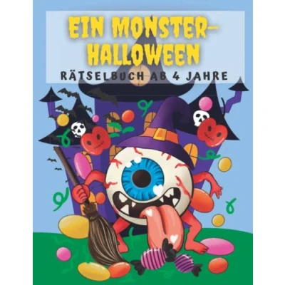 Abbildung von Ein Monster Halloween Rätselbuch ab 4 Jahre: Das große Mal und für Kinder Mit Denk Suchspielen, Labyrinthe, ... Kindergarten Rätselspaß Mädchen Junge