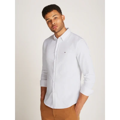 Abbildung von Tommy Hilfiger Performance Solid Shirt Hemd, Herren, Größe: Large, Optic white