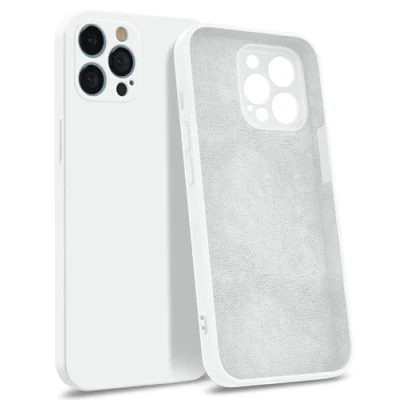 Abbildung von MyGadget Hülle kompatibel mit iPhone 13 Pro Max [ 4 Layer Struktur Schutzhülle ] Gummierte Handyhülle Soft Inlay &amp; Hardcase Cover außen Weiß