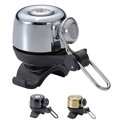 Abbildung von BBB Cycling Unisex Adult Noisy 17 Bike Fahrradklingel Lenker Sound Bell für Renn und Rennräder, Glänzend Silber, One Size