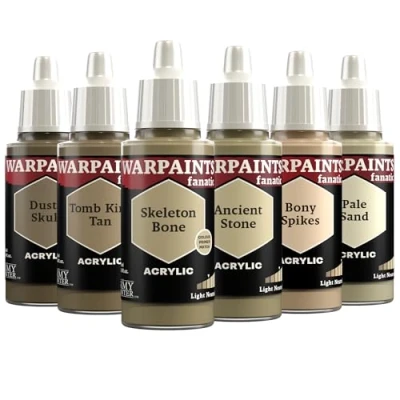Abbildung von The Army Painter, Warpaints Fanatic Flexible Triad Light Neutrals, 6 x 18 ml Acrylfarbe, Miniatur Hobbybemalung, Für Wargaming