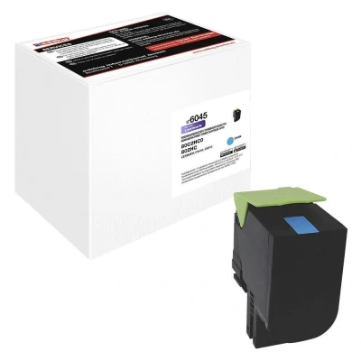 Abbildung von edding Toner EDD 6045 cyan kompatibel zu LEXMARK 80C2HC0