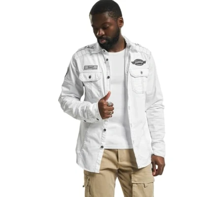Abbildung von Brandit LUIS Vintage Hemd, Herren, Größe: 4XL, White