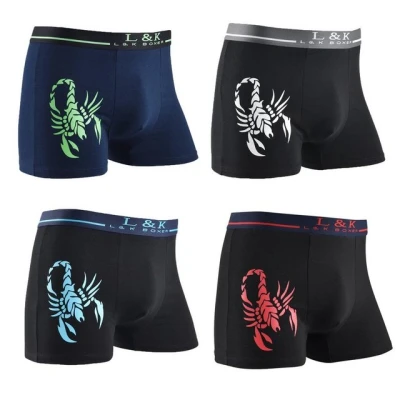 Abbildung von L&amp;K Boxershorts 1104 1121 4er (4er Pack) Herren Retroshorts mit tollem Muster aus Baumwolle