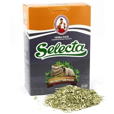 Abbildung von Selecta Yerba Mate Tee Sin Palo 0.5 kg + Geschenk Probe (40g): Reich an Antioxidantien und Vitaminen, beschleunigt den Stoffwechsel, zuckerfrei Paraguay
