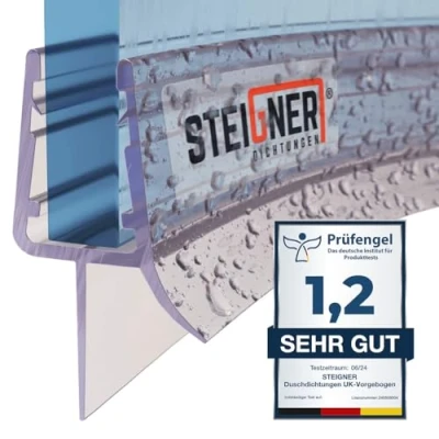 Abbildung von STEIGNER Duschdichtung, 160cm, Glasstärke 3,5/4/ 5 mm, Vorgebogene PVC Ersatzdichtung für Runddusche, UK13