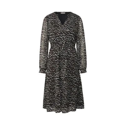 Abbildung von Street One MIT Smokdetails Blusenkleid, Damen, Größe: 44, Braun