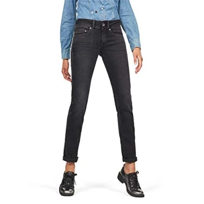 Abbildung von G Star Damen Midge Straight Jeans, Grau (dusty grey D07145 B472 A799), 24W / 32L