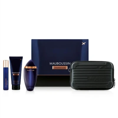 Abbildung von Mauboussin Private Club Prestige 2024 Set: Eau de Parfum 100 ml, Duschgel 75 Travel Spray 20 ml &amp; Umhängetasche