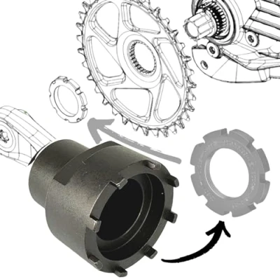 Abbildung von Fantic26 Fahrrad Montageständer Ebike Kettenblatt Lockring Tool für Brose Drive S Bosch Gen3 Gen4