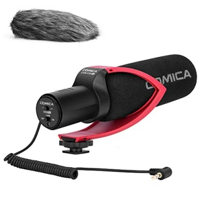 Abbildung von Richtmikrofon Kamera Mikrofon, Comica CVM V30 Pro Video Mikrofon Super Kardioid Shotgun Kondensator mit Wind Muff für Canon Sony Nikon Panasonic Olympus DSLR Camcorder und Smartphone