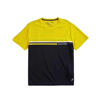 Abbildung von Nautica Herren Men&#039;s Navtech Colorblock Tee T Shirt, Zest, XX Large