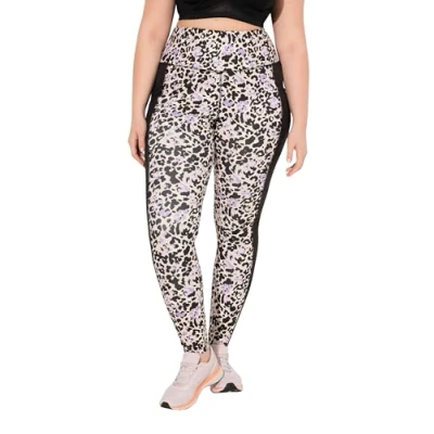 Abbildung von Damen Sport Leggings Leomuster schnelltrocknend recycelt