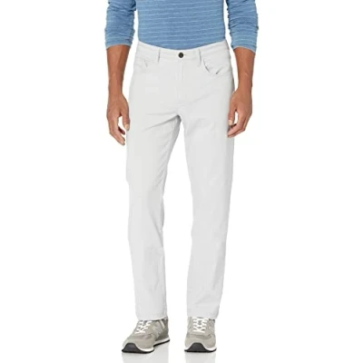 Abbildung von Amazon Essentials Herren 5 Pocket Chinohose, Komfortabler Stretch, Gerade Geschnitten (Früher Goodthreads), Hellgrau, 28W / 30L