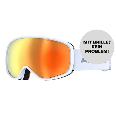 Abbildung von ATOMIC REVENT STEREO Skibrille Light Grey Skibrillen mit Blendschutz Hochwertig verspiegelte Snowboardbrille Brille Live Fit Rahmen Doppelscheibe