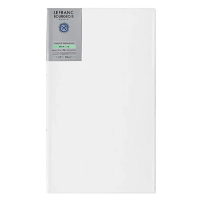Abbildung von Lefranc &amp; Bourgeois 111238 Keilrahmen aus 100% Leinen in Premium Qualität, gebrauchsfertig Grundiert mit Titandioxid Gesso, seitlich genagelt auf massivem Kiefernholz 8M
