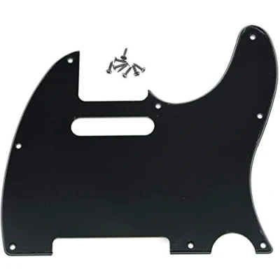 Abbildung von Dopro 8 Loch Telecaster Schlagbrett für Telecaster, passend USA/Mexikanische Fender schwarz, 3 lagig