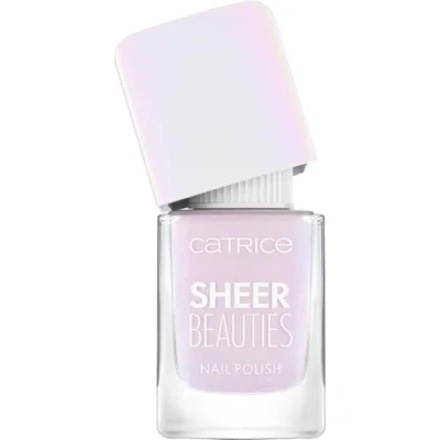 Abbildung von Catrice Sheer Beauties Nail Polish, Nr. 100, Violett, aufhellend, farbkorrigierend, transluzent, vegan, ohne Mikroplastikpartikel, Parfüm, Parabene, 1er Pack (10.5ml)