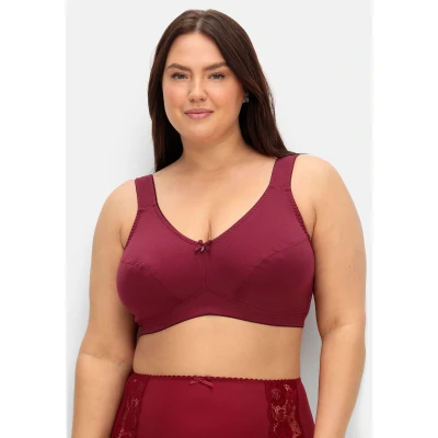Abbildung von Sheego Entlastungs 2PACK Triangel BH, Damen, Größe: 105G, Weinrot