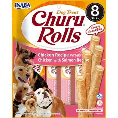 Abbildung von Inaba Churu Rolls Hundesnacks Huhn mit Lachs
