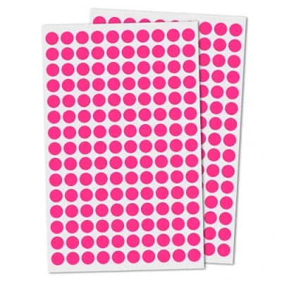 Abbildung von 3000 Stück, 10mm Klebepunkte Runde Punktaufkleber Etiketten Markierungspunkte Rosa