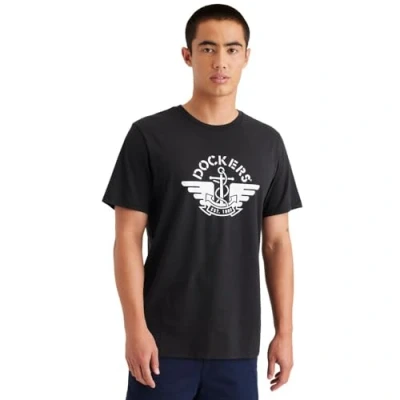 Abbildung von DOCKERS Men&#039;s Short Sleeve Graphic Tee, Beautiful Black, XL