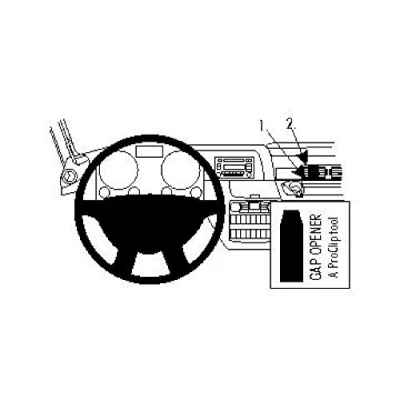 Abbildung von Brodit ProClip Fahrzeughalter 854285 Made IN Sweden Mittelbefestigung für linkslenkende Fahrzeuge passt alle Gerätehalter, schwarz