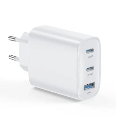 Abbildung von USB C Ladegerät Adapter Netzteil 3 Ports Mehrfach Stecker mit USBC und A, 40W Multiport Handy Schnellladegerät Ladestecker for iPhone 16 15 14 13 12 11 Plus Pro Max SE 2020 XS XR 8 7, Samsung
