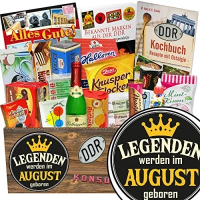 Abbildung von Legenden August/DDR Süßigkeiten Box/Geschenke für den Mann