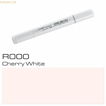 Abbildung von COPIC Sketch Marker Typ R 000, Cherry White, professioneller Pinselmarker, mit einer Super Brush Spitze und Medium Broad