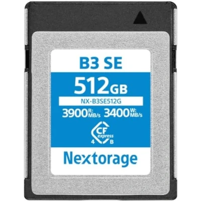 Abbildung von Nextorage CFexpress 4.0 Typ B Karte 512GB, japanische speicherkarte datenspeicher CF Express Type B, Kamera Zubehör für Sony/Nikon/Canon/Panasonic/Fujifilm, B3SE NX B3SE512G