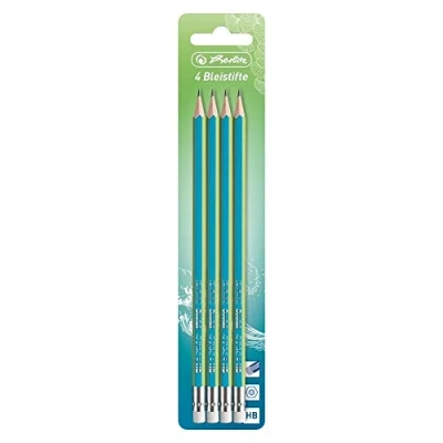 Abbildung von herlitz 50033638 Bleistifte GREENline, HB, 4 Stück auf Blisterkarte
