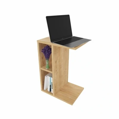 Abbildung von sugodesign Beistelltisch, multifunktionaler Couchtisch, stylischer Fernsehtisch, weiß, Holz Optik, Eiche Lowboard, Fernsehschrank, TV Regal, Wohnzimmertisch, Esstisch (Eiche Optik)