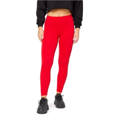 Abbildung von Bellivalini Damen Thermo Leggings Gefüttert für Winter Warme Apre Ski BLV50 320 (Rot, L)
